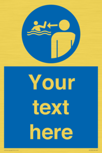 Custom mandatory keep children under supervision in the aquatic environment